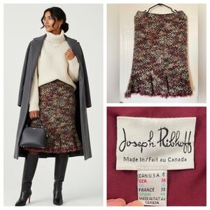 Joseph Ribkoff Vintage Mohair Skirt Zig Zag Knit Artsy Chic